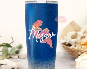 Mermaid Name Sticker - Cup Decal - Name Decal - Cup Sticker - Decal - Ariel - Tumbler Decal - Vinyl Decal - Mermaid Decor