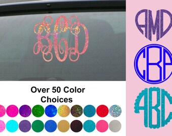 Monogram Decal - Monogram Sticker - Monogram Decals - Monogram Instant Pot - Monogram Car Decal - Cup Decal - Graduation Gift