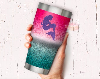 Mermaid Sticker, Cup Decal, Mermaid Party Decal, Mermaid Tumbler, Planner Stickers, Glitter Decal, Holographic Decal.