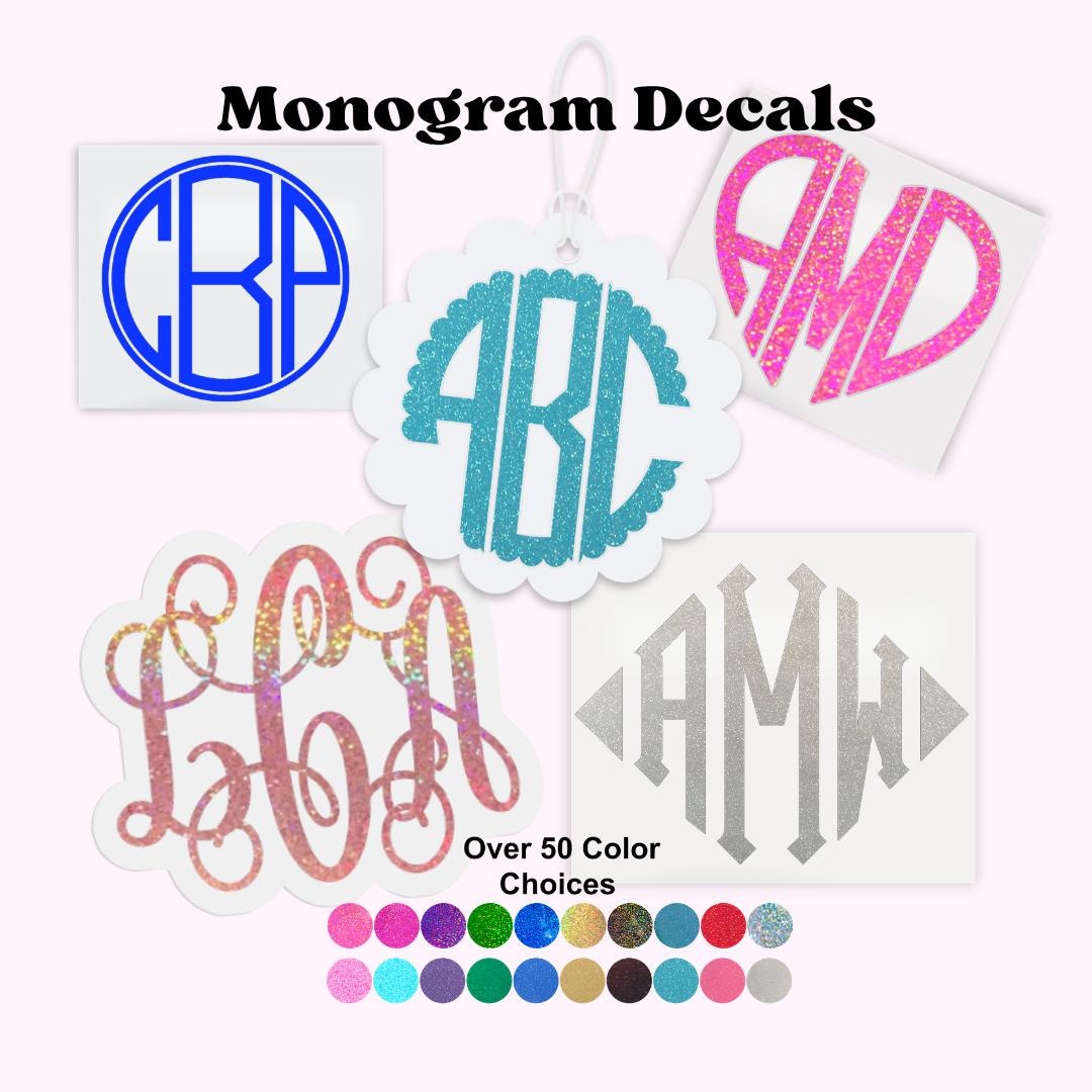 Sticker Monogram Texture Monogram Decal - Monogram Sticker - Monogram Decals - Monogram Mailbox ...