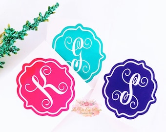 Letter Decal, Monogram Decal, Initial Sticker, Car Decal, Laptop Decal, Vinyl Decal, Personalized Wedding Sticker, Anniversary Gift, Custom.