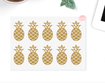 Pineapple Sticker, Tropical Decal, Disney Decal, Sticker, Pineapple Party, Disney Tropical Cup, Car Decal, Planner Stickers, Party Sheets.