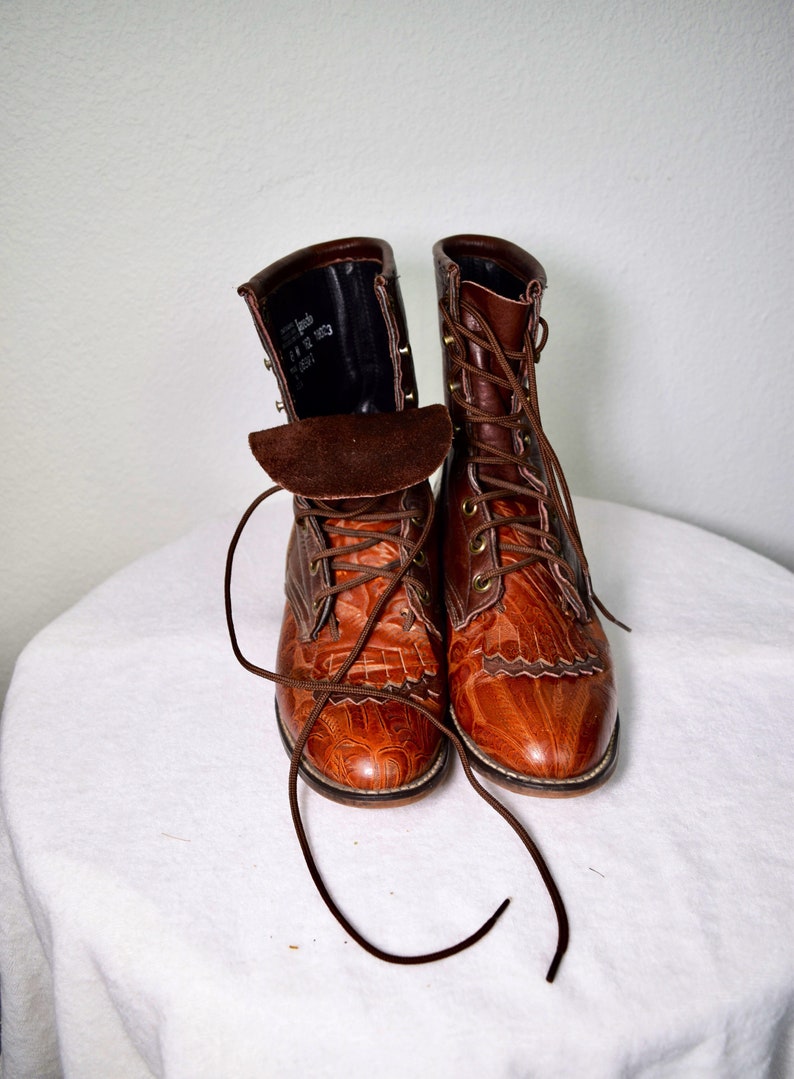 vintage laredo lace up boots