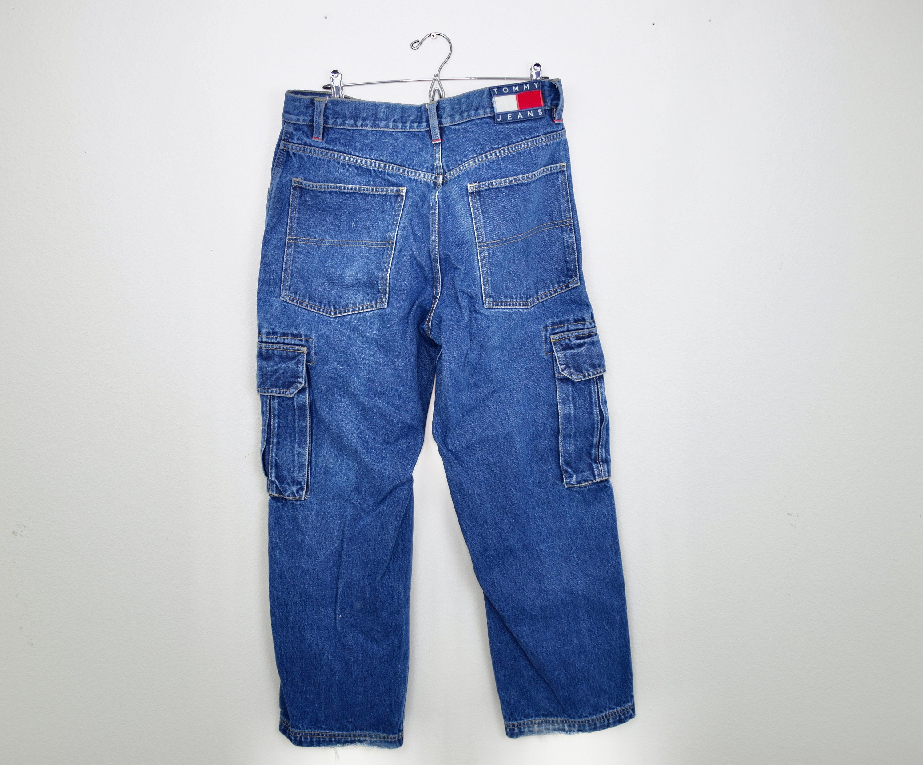 Denim Cargo Pants - Etsy