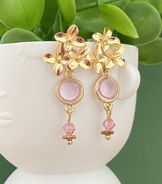 Etsy pink earrings deals