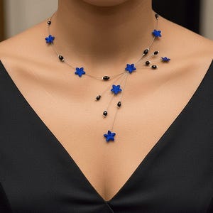 Collier Fantaisie Cristal Turquoise Verre Raffiné - Neuf Avec étiquettes, Pour Mariage/soirée