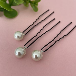 horquillas para el cabello de novia de la perla de marfil Juego de 3