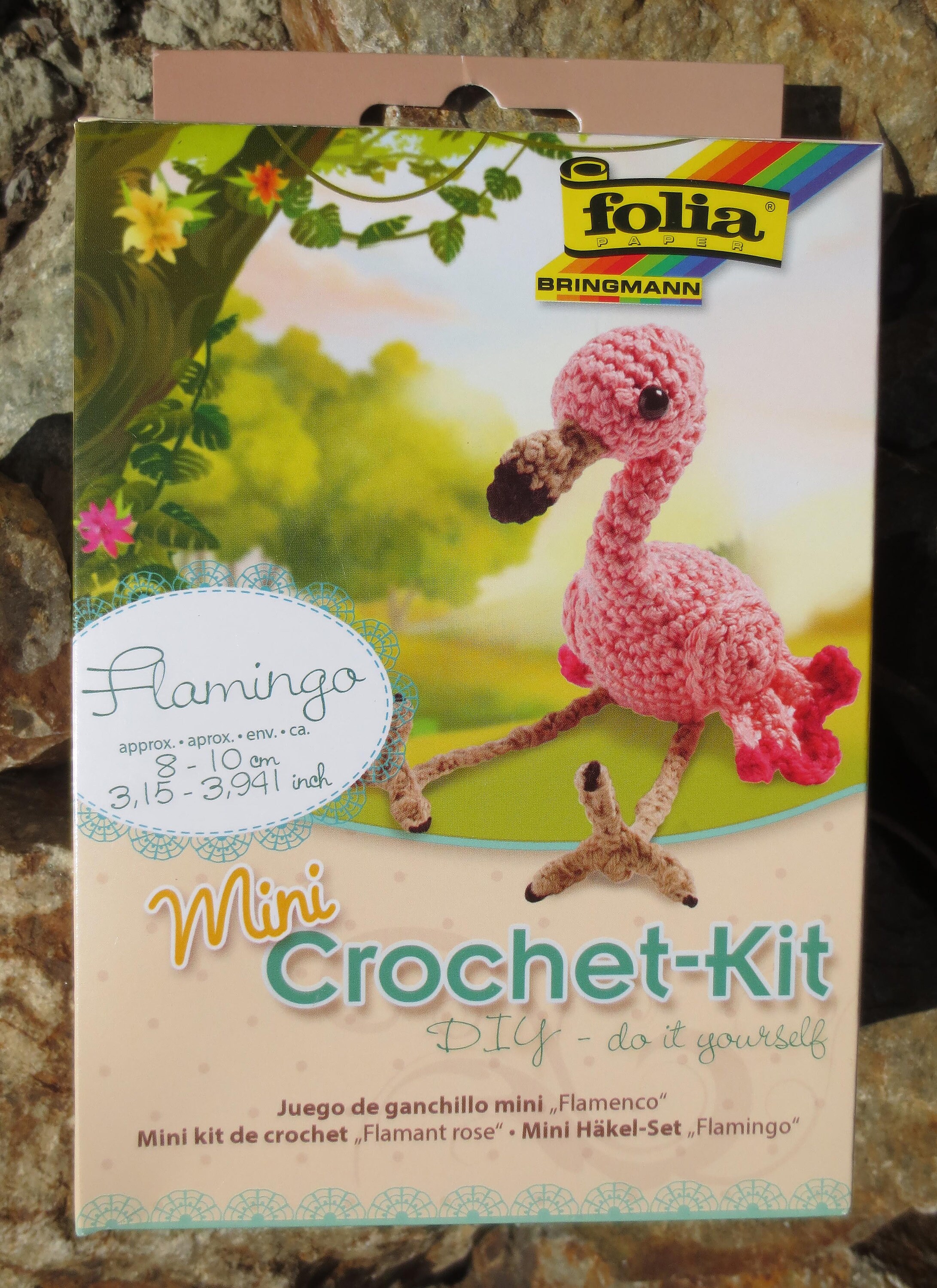 Cute Pink Flamingo Mini Crochet Kit 