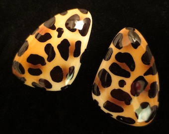 Gepard Handbemalte Ohrringe