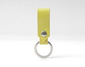 Key Fob & llavero / llavero, cuero curtido vegetal, hecho a mano, manzana verde