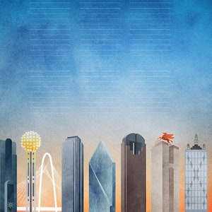 Hochzeitsurkunde Dallas Quaker Heiratsurkunde Dallas Texas Skyline