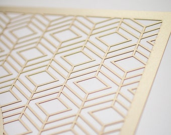 Paper Cut Ketubah Modern Custom Wedding Certificate Diamonds