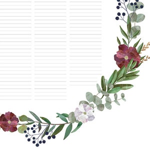 Certificat de mariage Couronne florale Quaker Certificat de mariage Good Earth Circle Wildflower