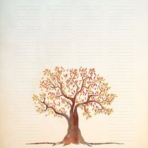Hochzeitsurkunde Baum Quaker Heiratsurkunde Herbstbaum bei Twilight