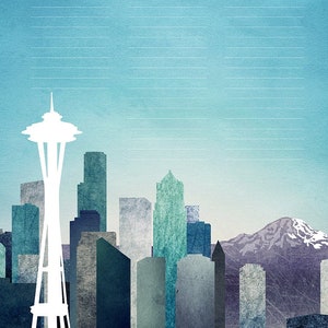 Hochzeitsurkunde Seattle Quaker Heiratsurkunde Seattle Skyline