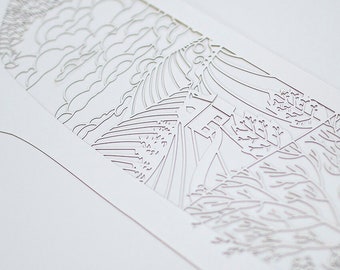Paper Cut Ketubah Modern Custom Wedding Certificate We Are Home