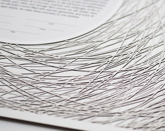 Paper Cut Ketubah Modern Custom Wedding Certificate Encircled
