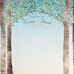 Hochzeitsurkunde Bäume Quaker Heiratsurkunde Birke Bäume Sommer