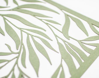 Paper Cut Ketubah Modern Custom Wedding Certificate Olive Branches