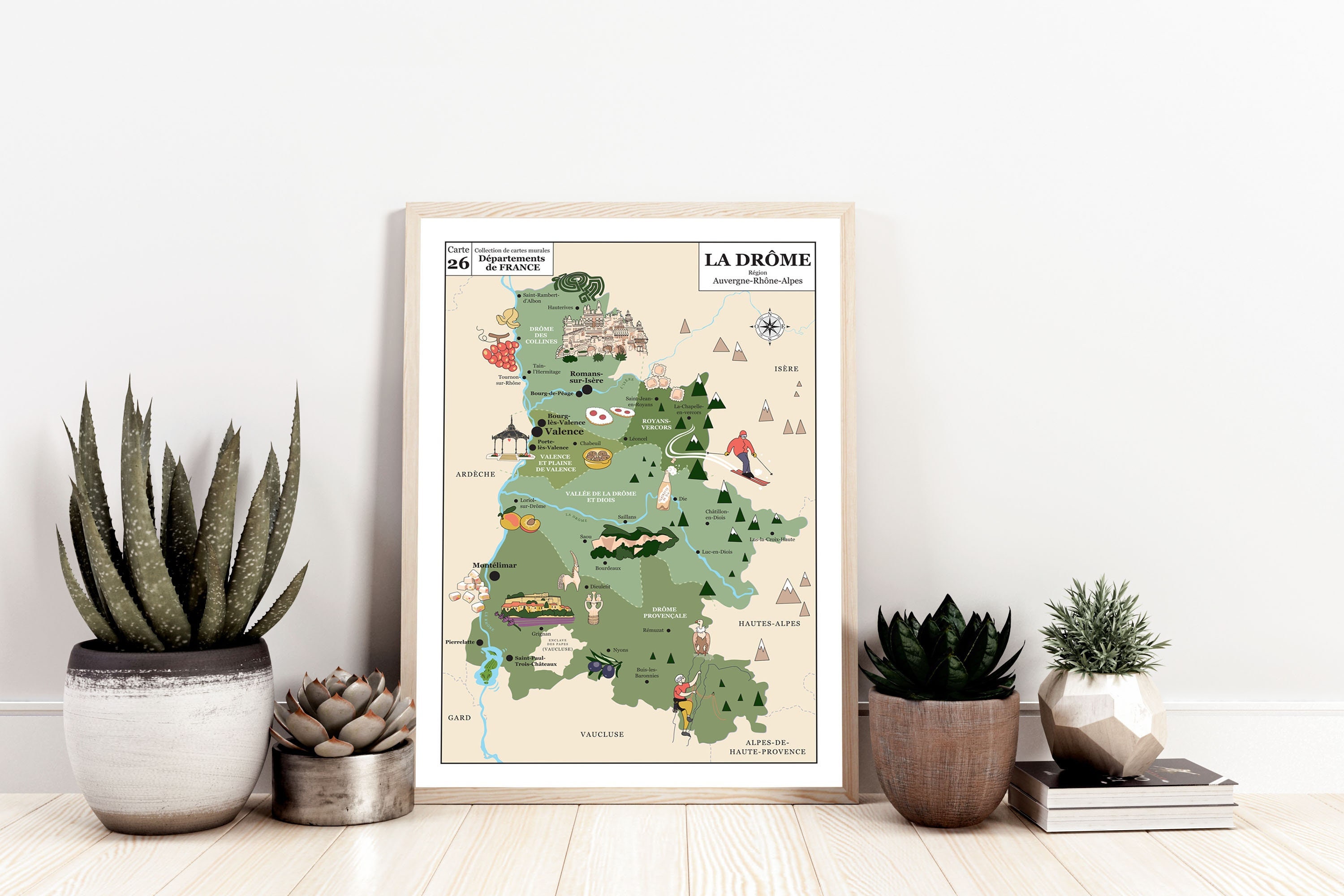 Carte Illustrée de La Drôme 26