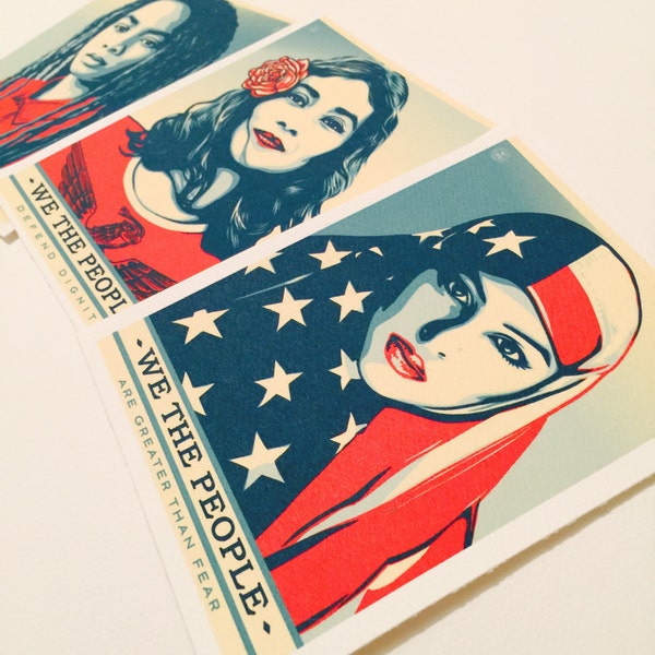 We the people art poster print  • (3pc)  Historic collection •