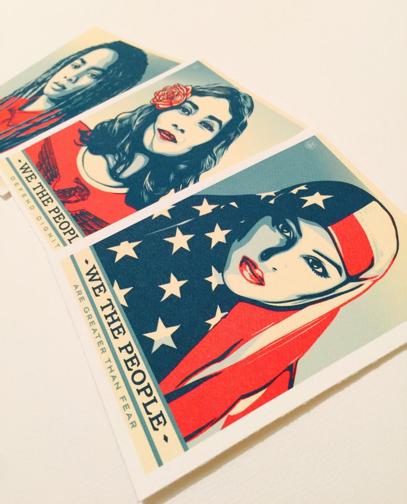 We the people art poster print 3pc Historic collection 画像 1