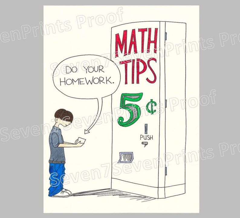 Do Your Homework - Math Tips - Math Classroom Poster Printable ...