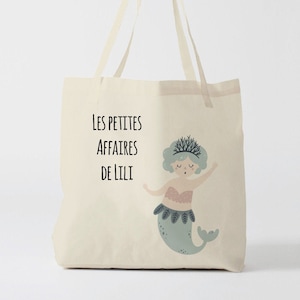 X634Y Tote bag Personnalisé enfant, tote bag école, sac de toile cabas, sac à doudou , sac pour habits enfant, tote bag crèche, sac crèche