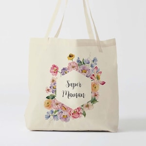 X1376Y mom tote bag in gold, bag and tote, super mom tote bag, Mother&#39;s Day gift, mom tote bag, Mother&#39;s Day tote bag, mom bag