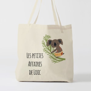 X680Y Tote bag Personnalisé enfant, tote bag école, sac de toile cabas, sac à doudou , sac pour habits enfant, tote bag crèche, sac crèche image 1