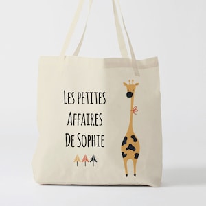 X684Y Tote bag Personnalisé enfant, tote bag école, sac de toile cabas, sac à doudou , sac pour habits enfant, tote bag crèche, sac crèche