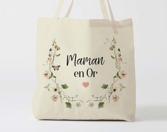 X1155Y tote bag mom customizable, custom tote bag, tote bag, changing bag, Mother's Day bag, shopping bag, cotton bag