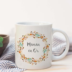 M5G_ Personalized Ceramic Mug 325 ml, gold mom, Mother&#39;s Day mug, personalized mug, Christmas gift, gift for mom