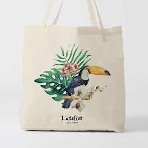 X68Y Tote bag toucan, tote bag animal, sac en coton, sac en toile, sac à main, sac à langer, sac fourre-tout, gift for bridsmaid,wedding bag