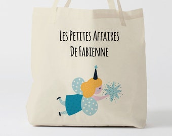 X805Y Tote bag Personnalisé enfant, tote bag école, sac de toile cabas, sac à doudou , sac camion de pompier, tote bag crèche, sac crèche