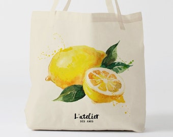 X51Y Tote bag Lemon, shopping bag, shopping bag, handbag, changing bag, gift for friend, gift for mother, summer party, tote bag italy
