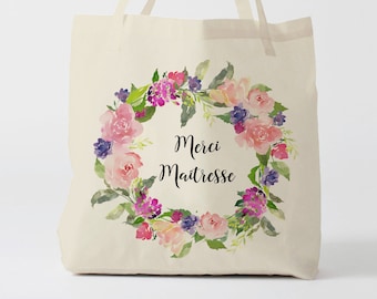 X885Y Tote bag Personnalisé maîtresse, sac de toile cabas, sac en coton, sac super maîtresse, sac à offrir maîtresse, school bag, sac toile