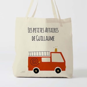 X1097Y Tote bag Personnalisé enfant, tote bag école, sac de toile cabas, sac à doudou , sac pour habits enfant, tote bag crèche, sac crèche