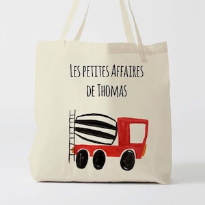X933Y Tote bag Personnalisé enfant, tote bag école, sac de toile cabas, sac à doudou , sac pour habits enfant, tote bag crèche, sac crèche