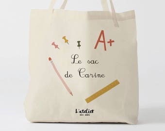 X470Y sac d'école personnalisable, tote bag enfant, sac de voyage, sac en coton, sac Noël, tote bag school, tote bag custom, sac et cabas