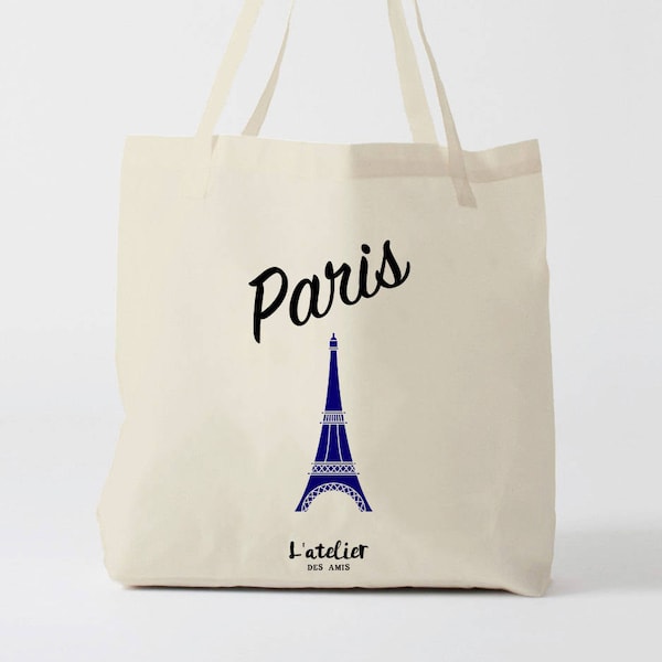 X485Y tote bag Paris, tote bag city, Paris city, cotton bag, canvas bag, shopping bag, bag and tote bag, travel bag, aperitif bag, Christmas bag