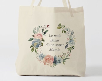 X838Y Tote bag super mamie, sac de toile cabas, sac mamie, marié mariage,Tote Bag,fourre-tout personnalisé,tote bag evjf, cadeau grand mere