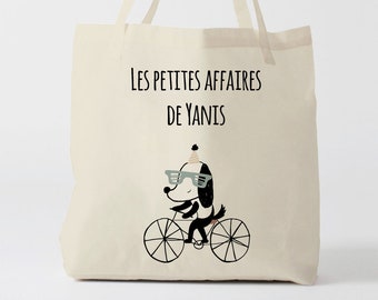 X765Y Tote bag Personnalisé enfant, tote bag école, sac de toile cabas, sac à doudou , sac pour habits enfant, tote bag crèche, sac crèche