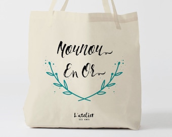 W158Y Tote bag Personalized, canvas bag cabas, bridesmaid bag, wedding bride,Tote Bag, custom tote bag evjf
