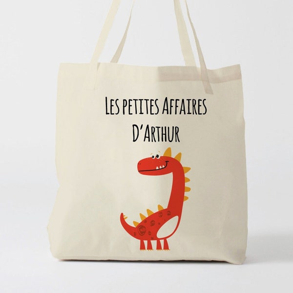 X922Y Tote bag Personnalisé enfant, tote bag école, sac de toile cabas, sac à doudou , sac pour habits enfant, tote bag crèche, sac crèche