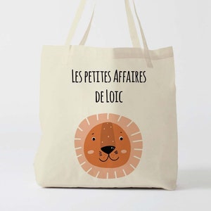 X957Y Tote bag Personnalisé enfant, tote bag école, sac de toile cabas, sac à doudou , sac pour habits enfant, tote bag crèche, sac crèche
