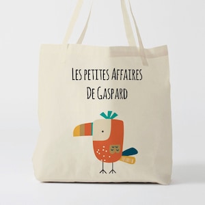 X928Y Tote bag Personnalisé enfant, tote bag école, sac de toile cabas, sac à doudou , sac pour habits enfant, tote bag crèche, sac crèche