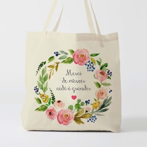 X1345Y Tote bag Super maîtresse, sac de toile cabas, sac en coton, sac super maîtresse, sac à offrir maîtresse, school bag, sac toile