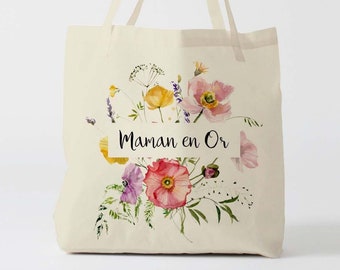 X1229Y customizable mom tote bag, custom tote bag, tote bag, changing bag, mother's day bag, shopping bag, cotton bag