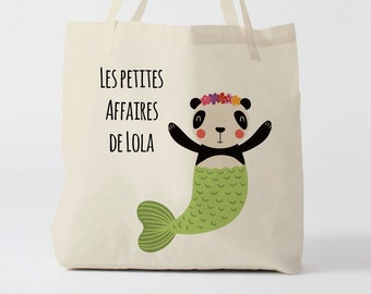 X629Y Tote bag Personnalisé enfant, tote bag école, sac de toile cabas, sac à doudou , sac pour habits enfant, tote bag crèche, sac crèche